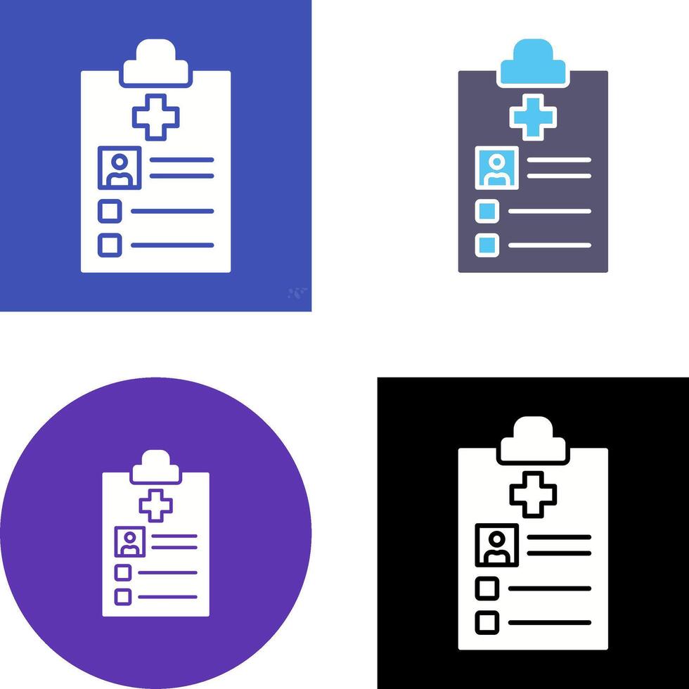 Medical Record Icon Design vector