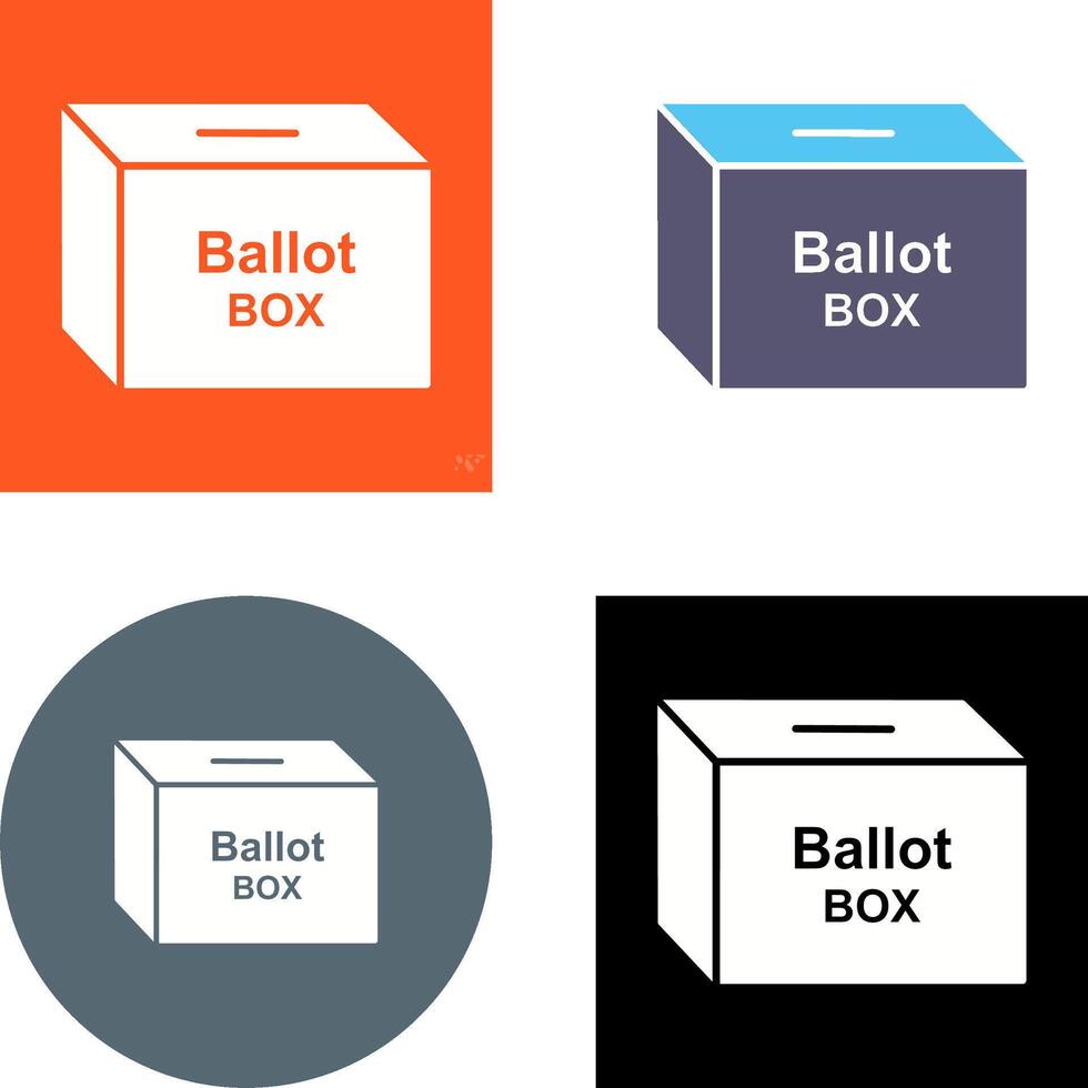 Ballot Box Icon Design vector