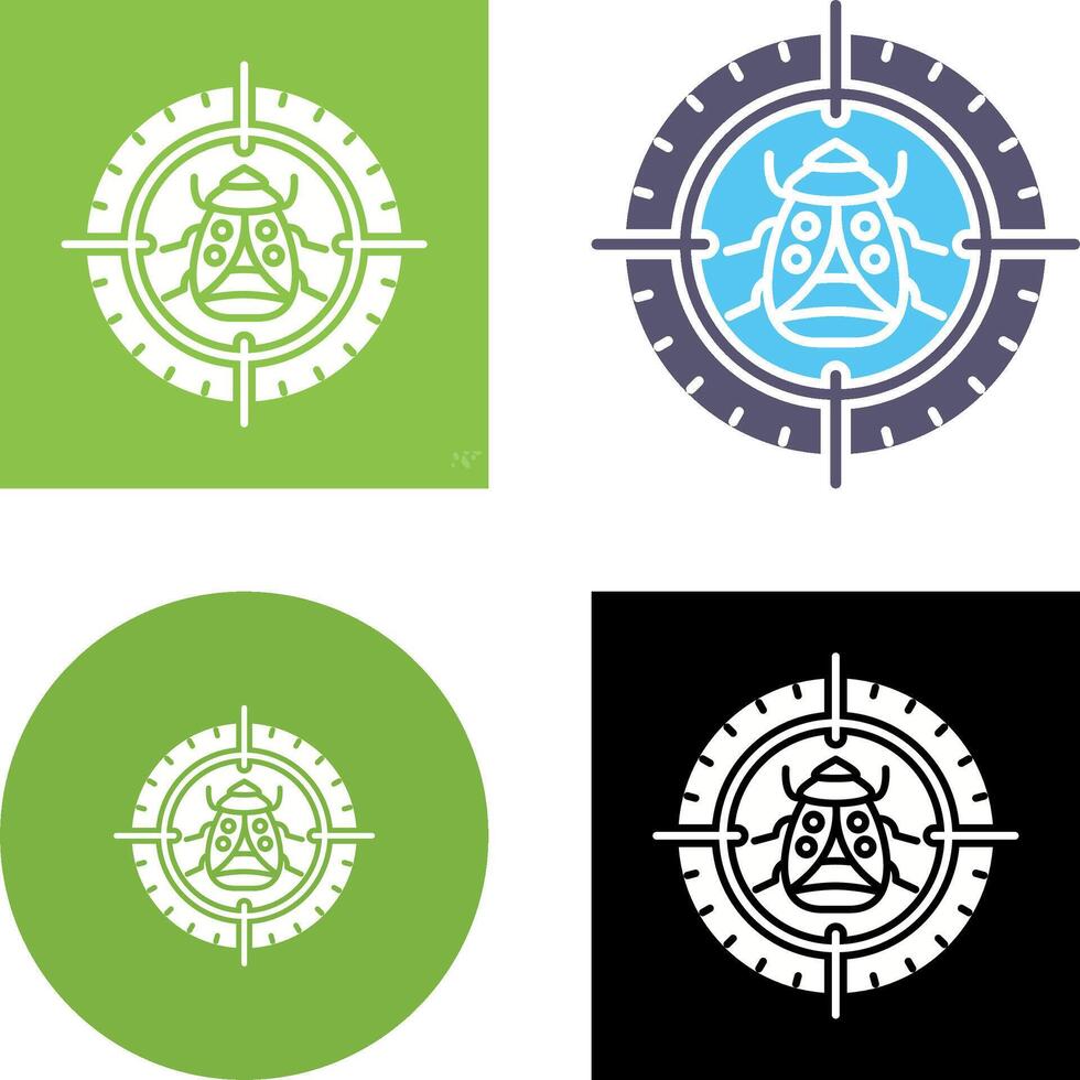 Bug Target Icon Design vector
