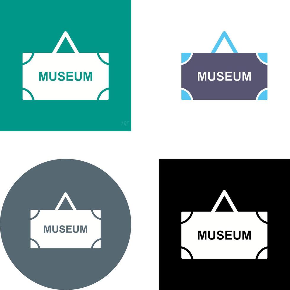 Museum Tag Icon Design vector