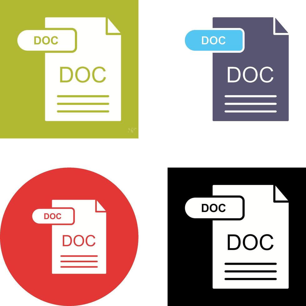 DOC Icon Design vector