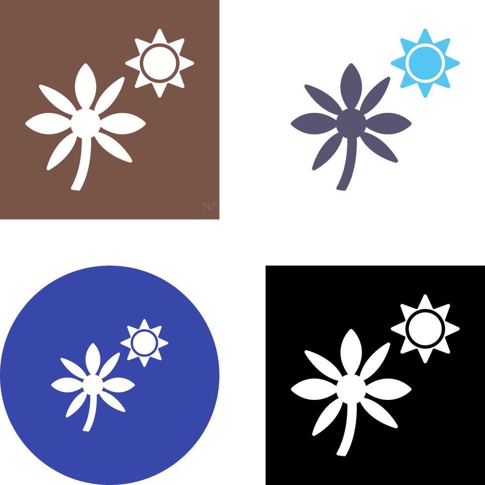 Flower in sunlight Icon Design vector