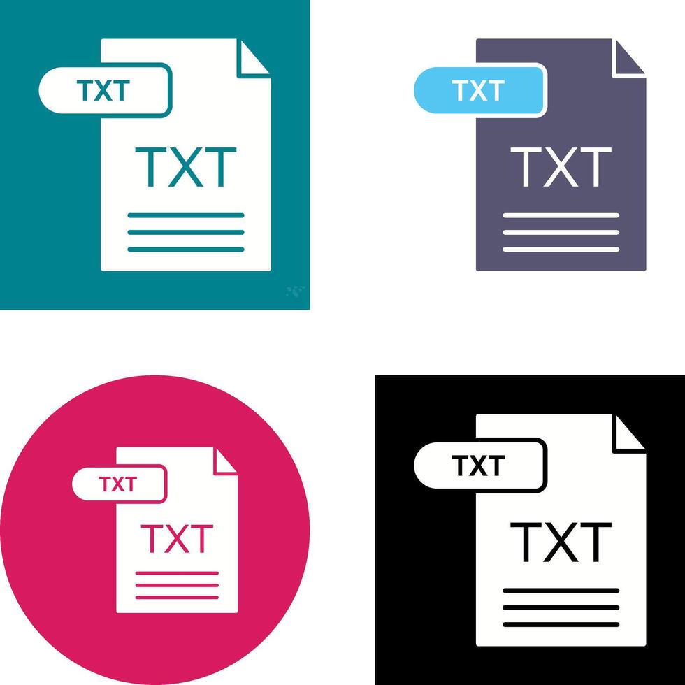 TXT Icon Design vector