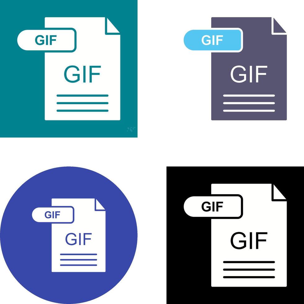 GIF Icon Design vector