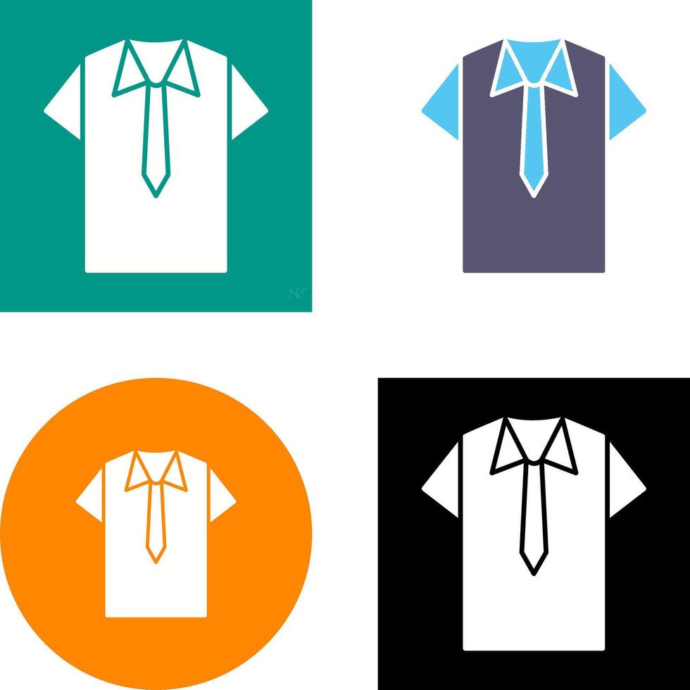 Shirt and Tie Icon Design vector