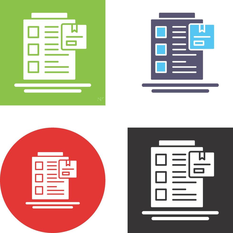 Order List Icon Design vector