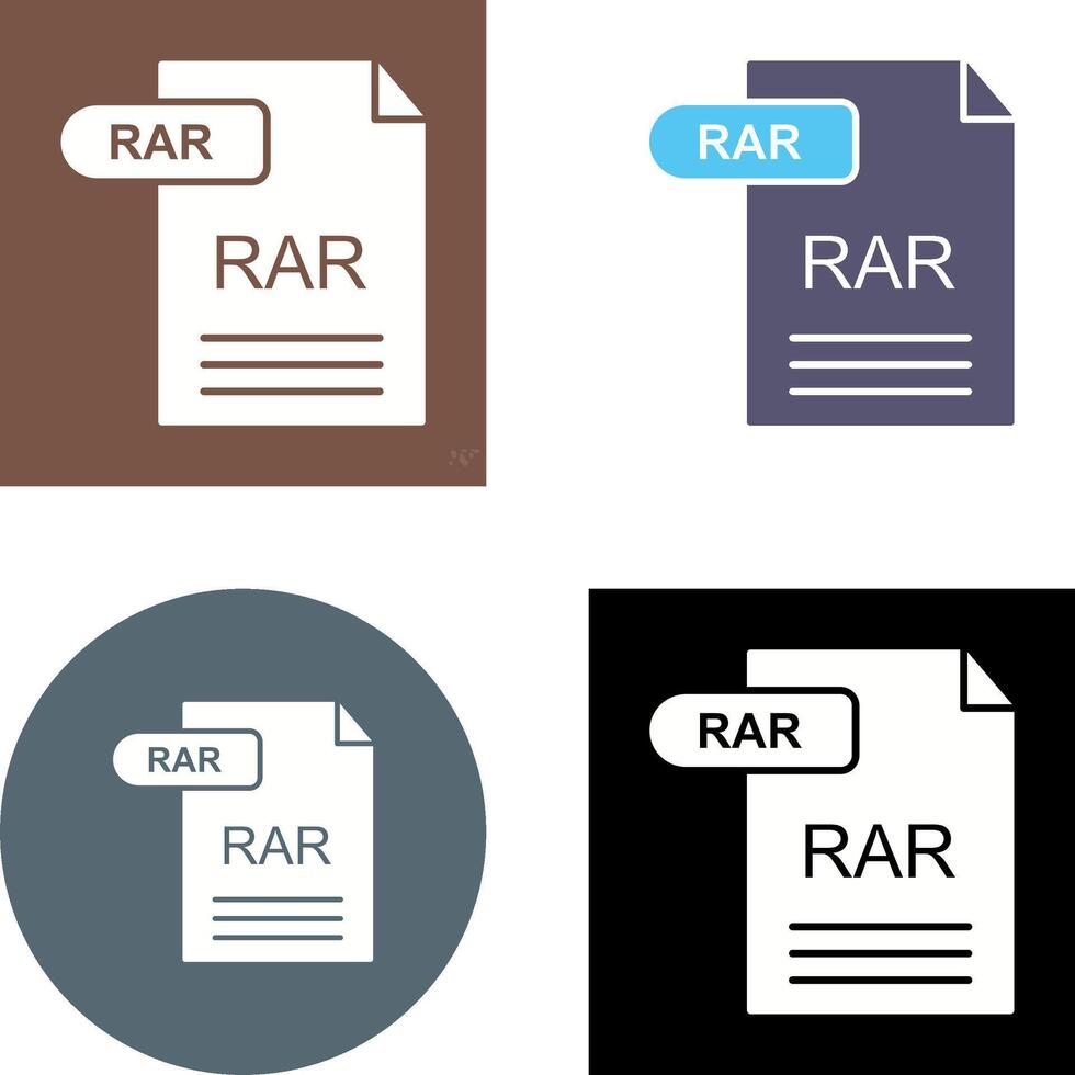 RAR Icon Design vector