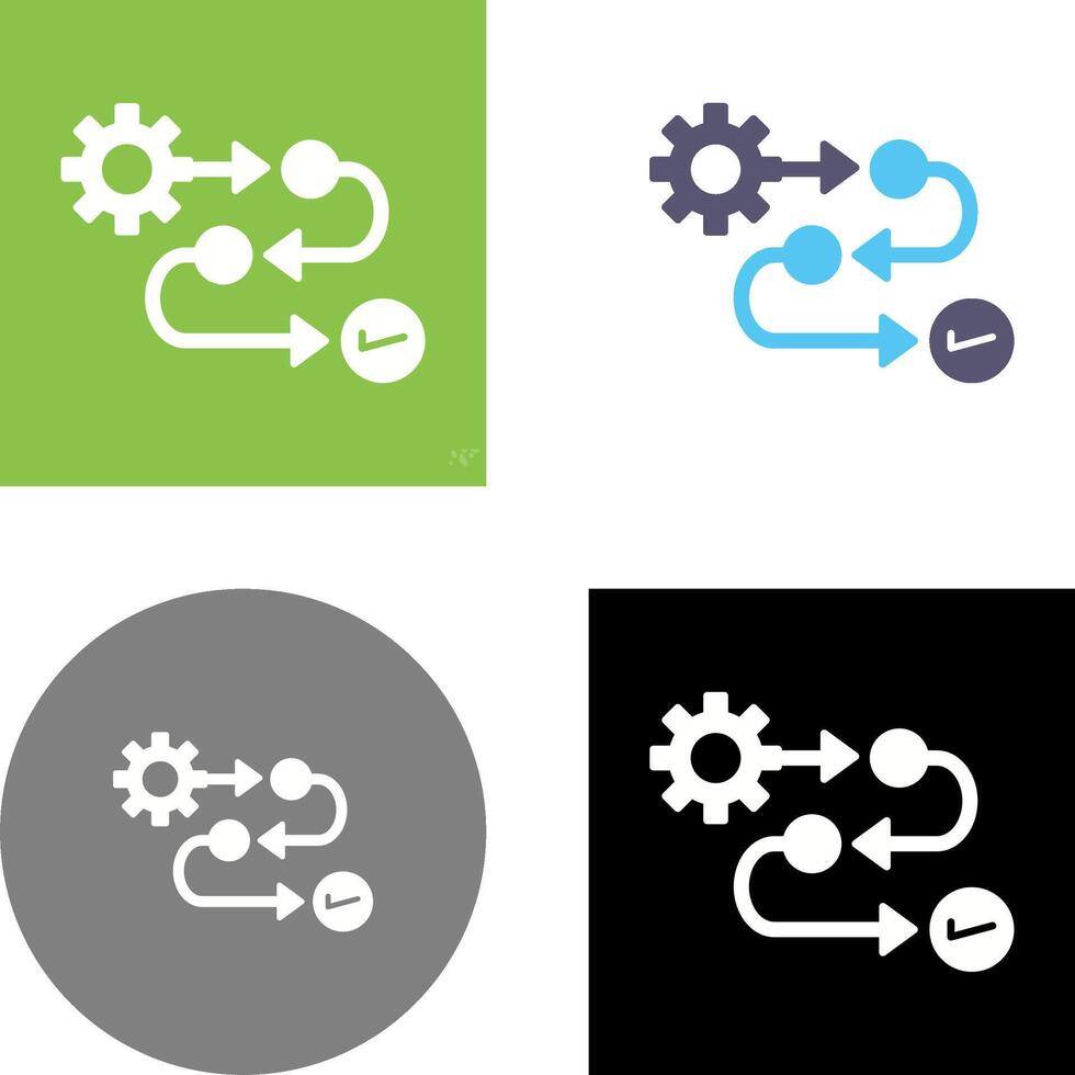 Process Icon Design vector