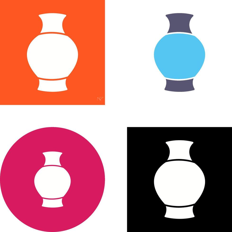 Antique Jar Icon Design vector