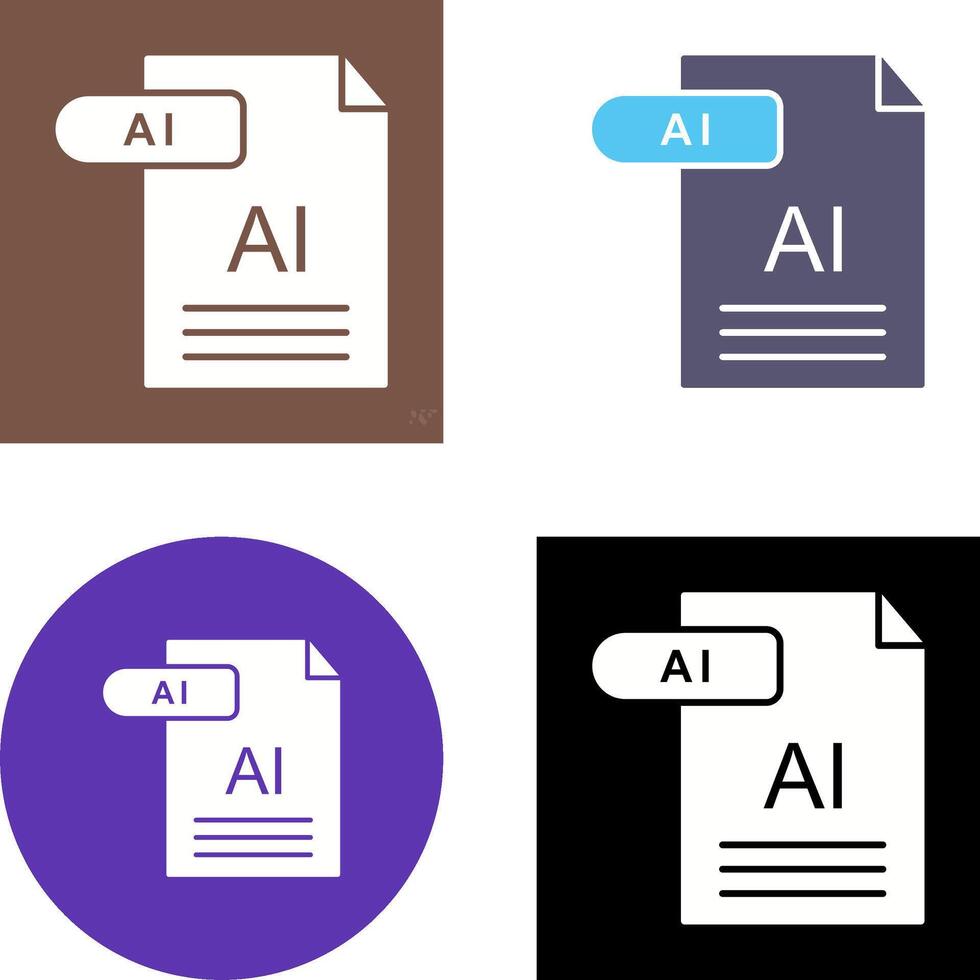 AI Icon Design vector