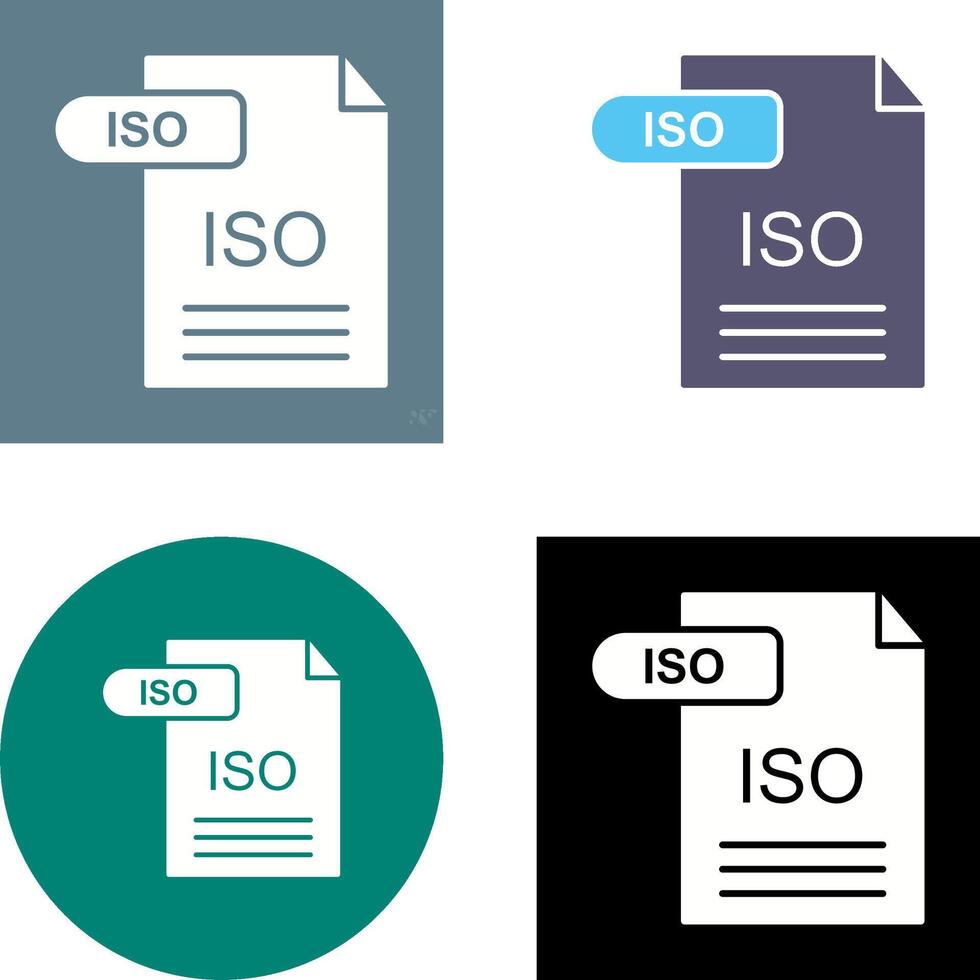 ISO Icon Design vector
