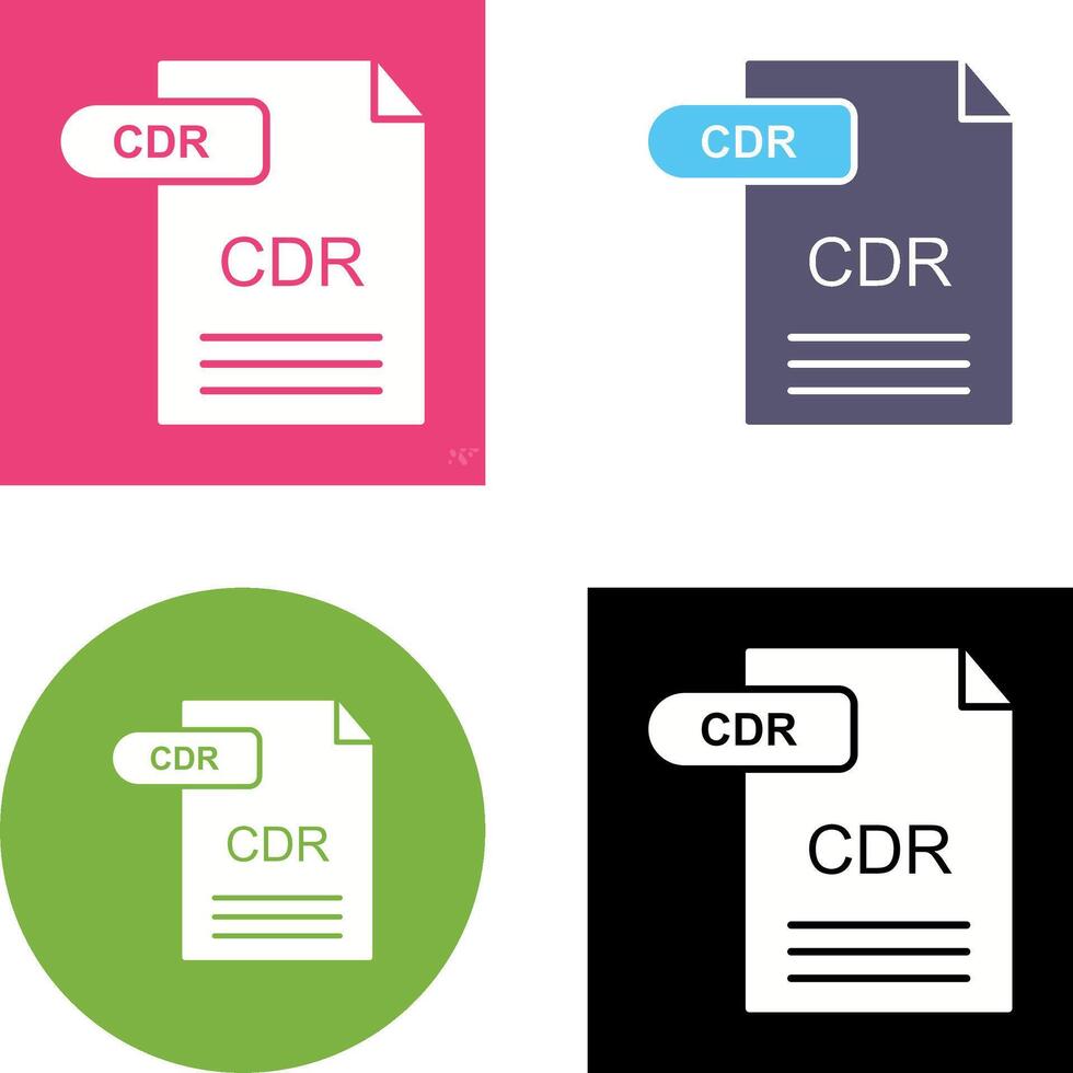 CDR Icon Design vector