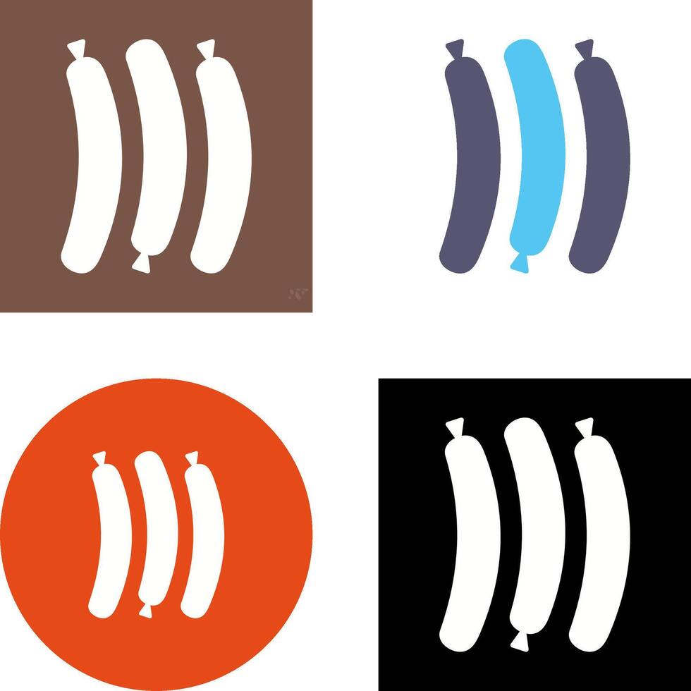Hot Sausage Icon Design vector