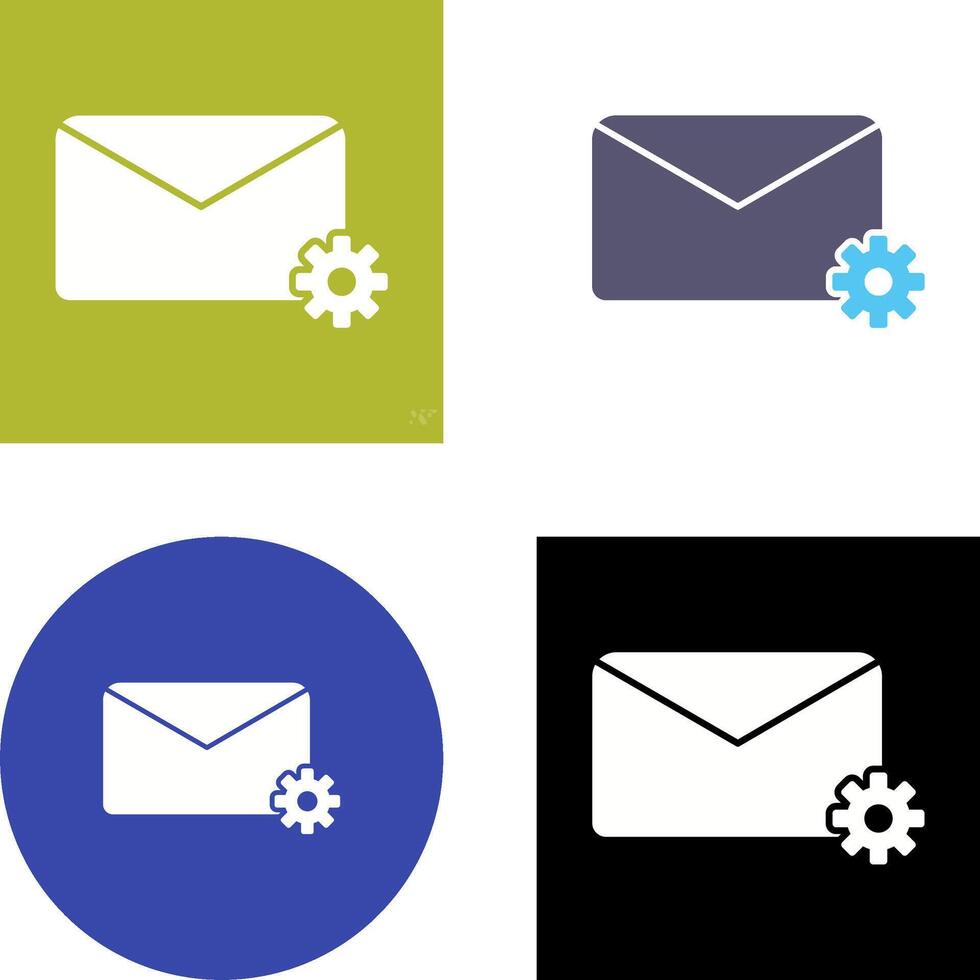Message Settings Icon Design vector