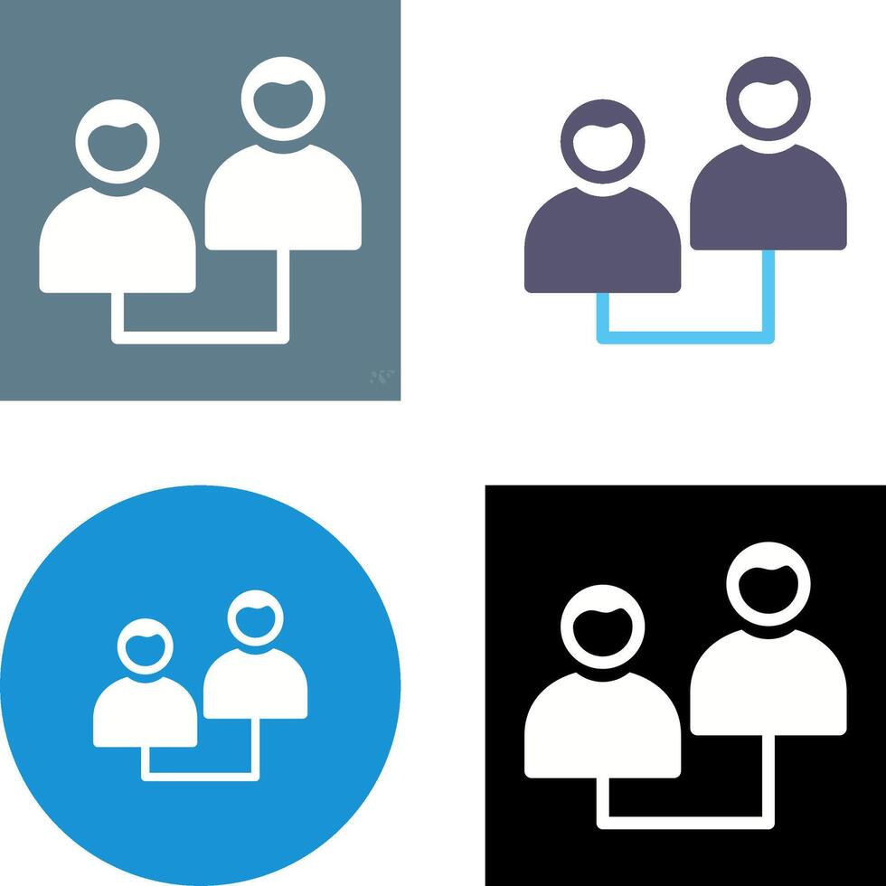 Connected Profiles Icon Design vector