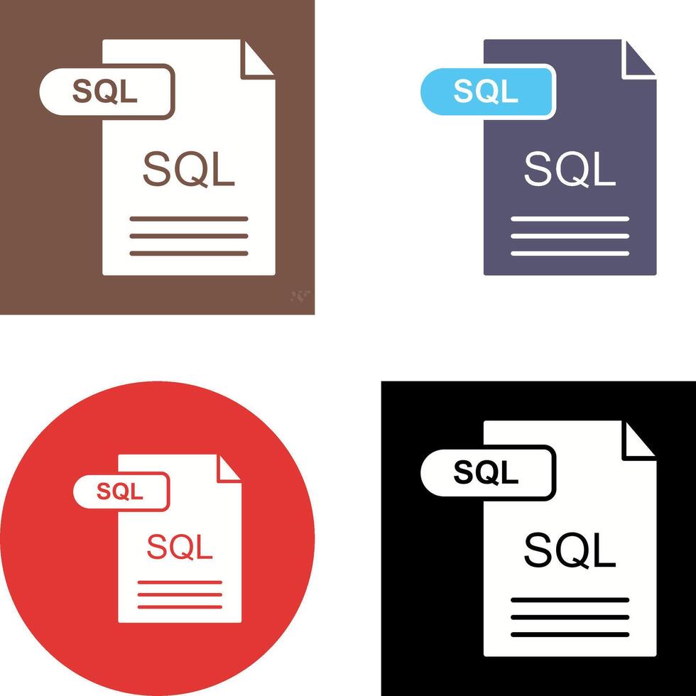 SQL Icon Design vector