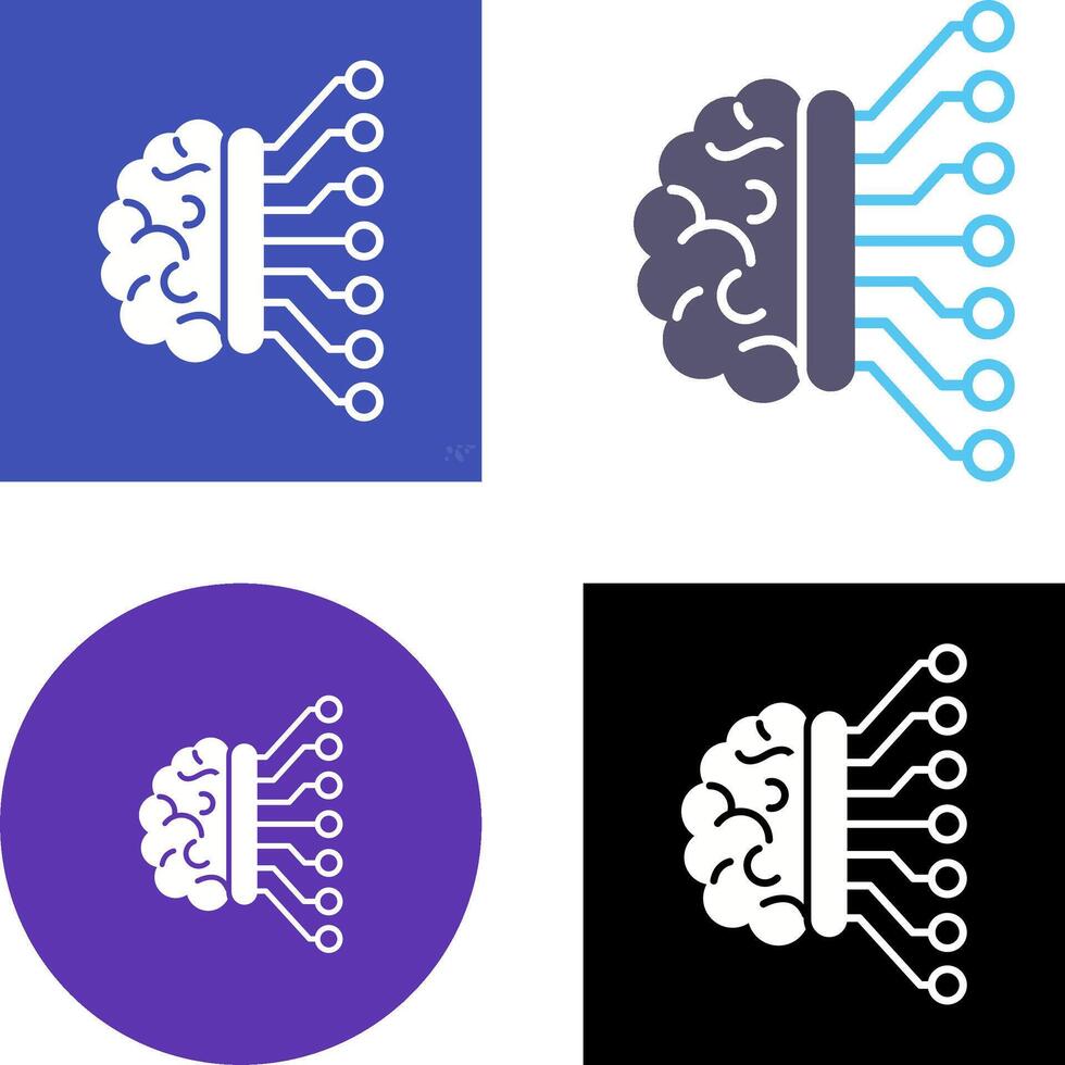 Machine Learning Icon Design vector