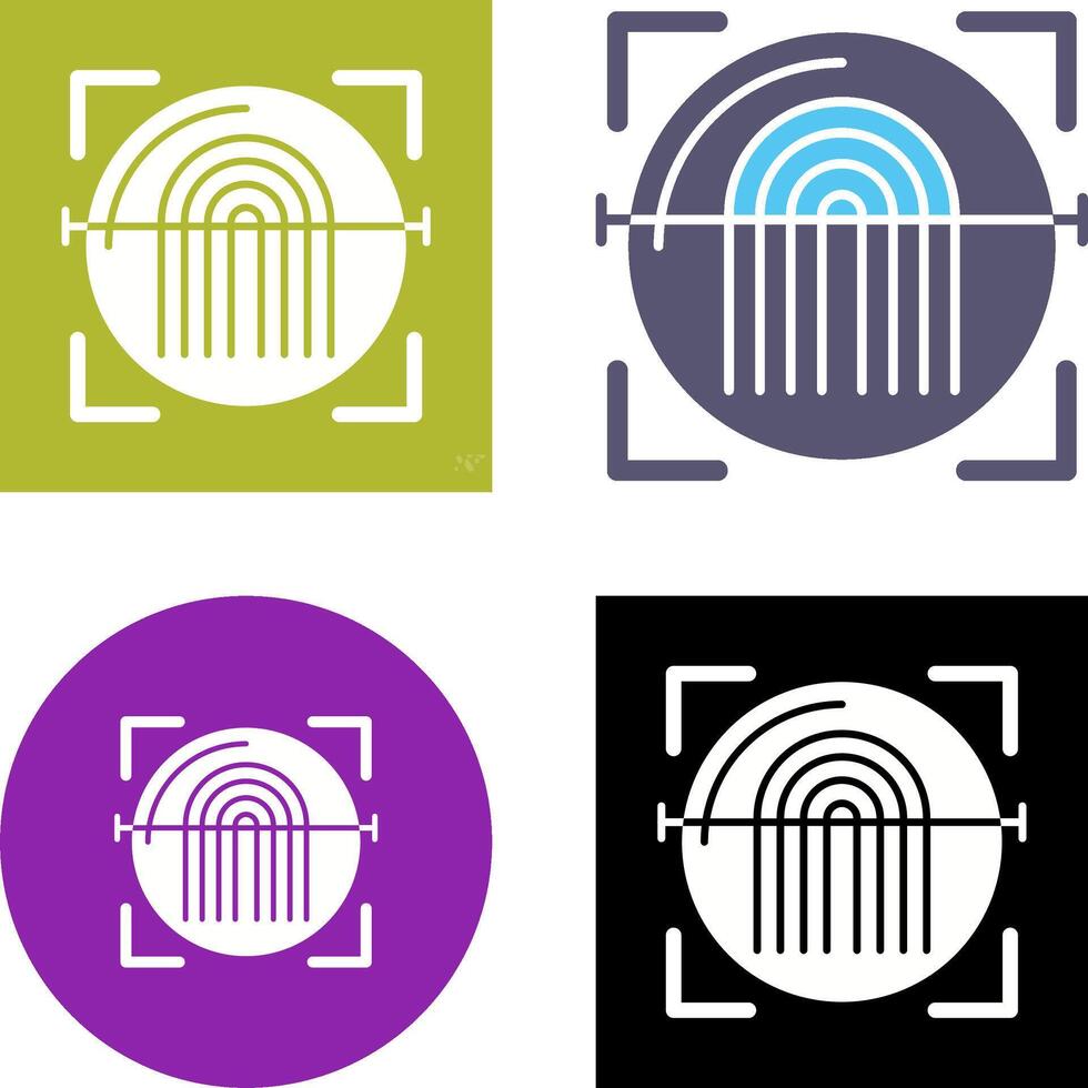 Fingerprint Scanner Icon Design vector