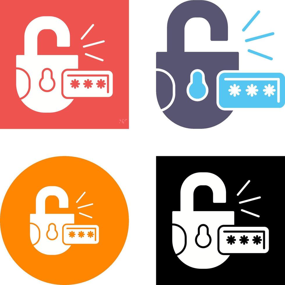 Unlock Icon Design vector