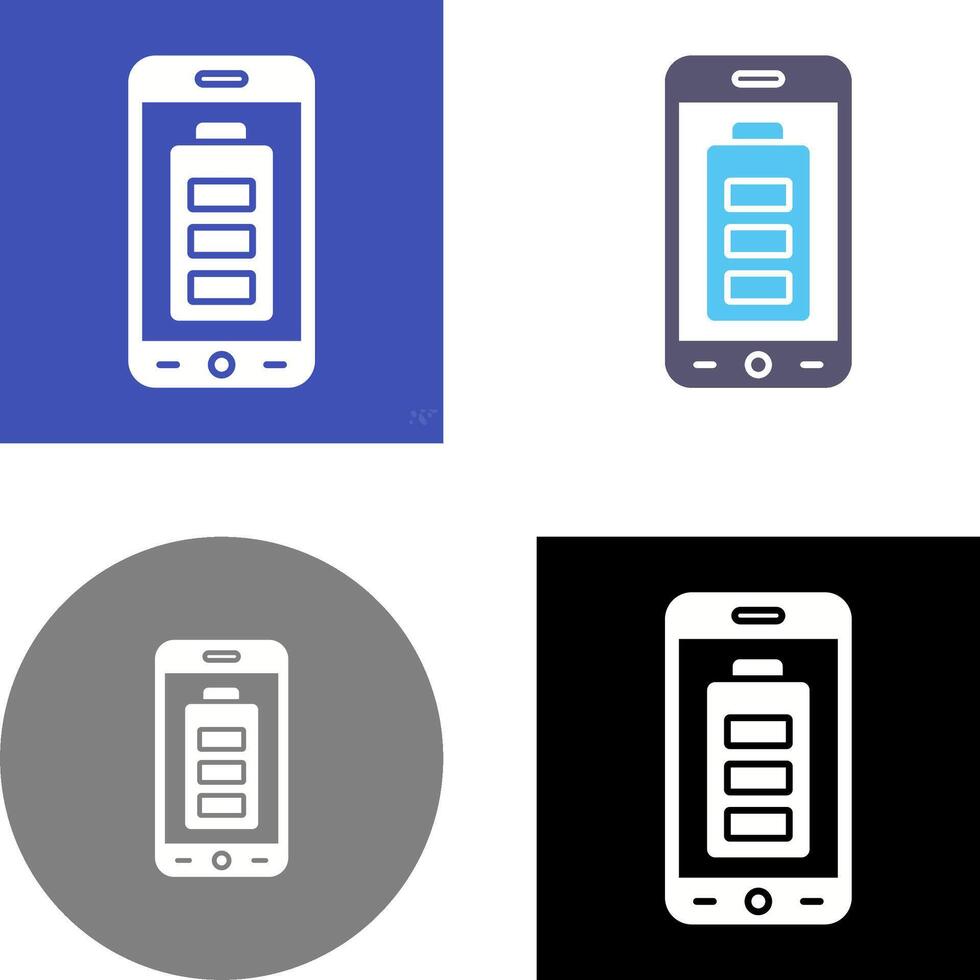 Mobile Battery Icon Design vector
