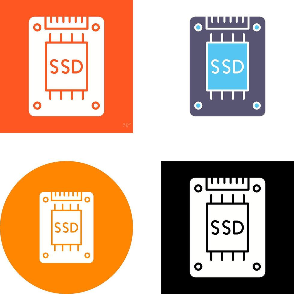 Ssd Icon Design vector
