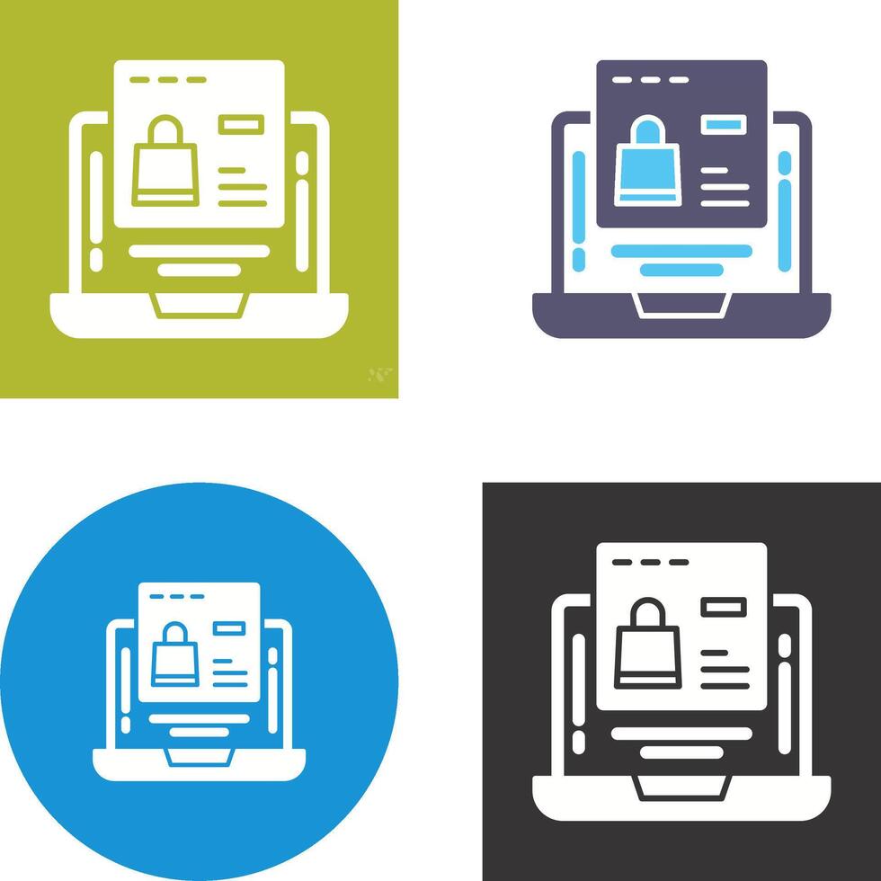 Online Shopping Icon Design vector