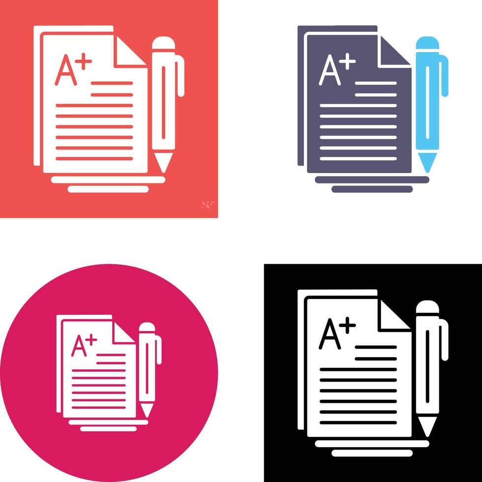 A Grade Icon Design vector