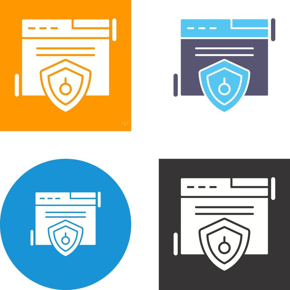 Web Security Icon Design vector