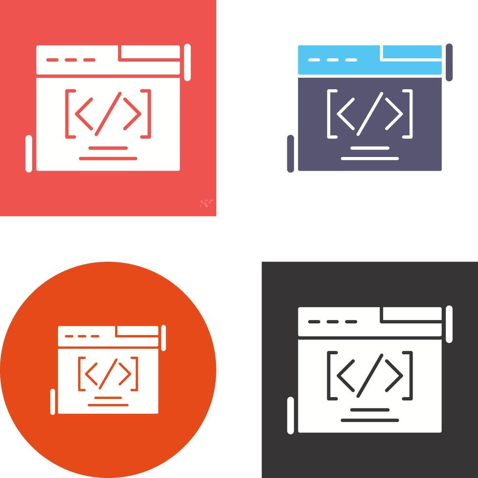 Web Coding Icon Design vector