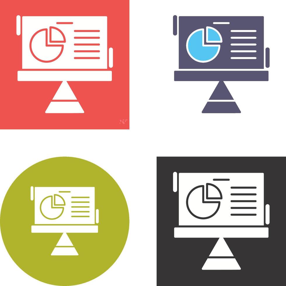 Pie Chart Icon Design vector