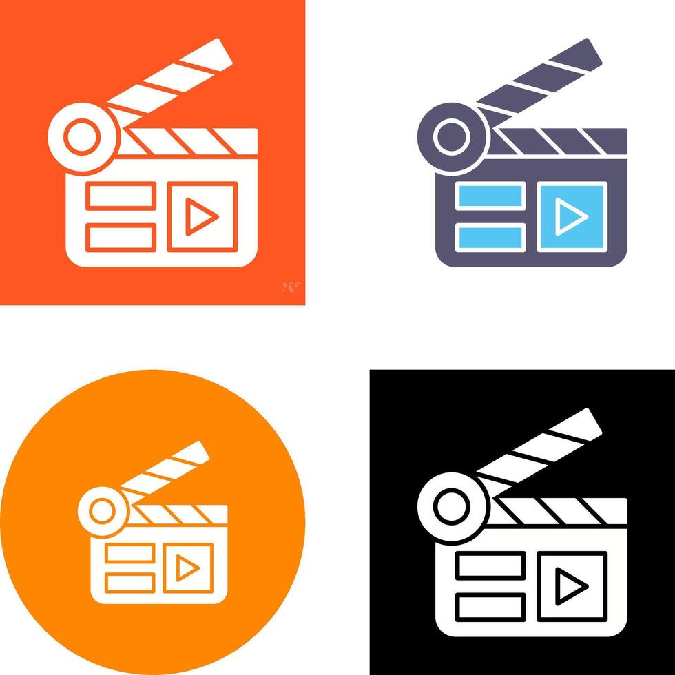 Clapper Board Icon Design vector