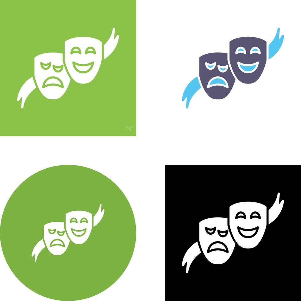 Theater Masks Icon Design vector