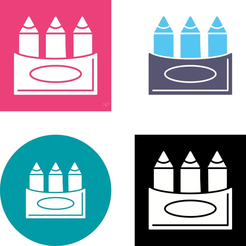 Crayons Icon Design vector