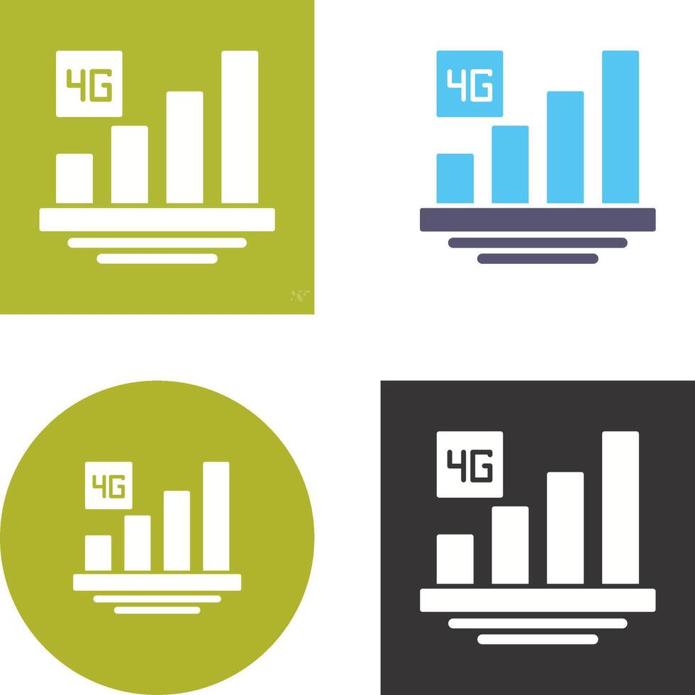 4G Icon Design vector