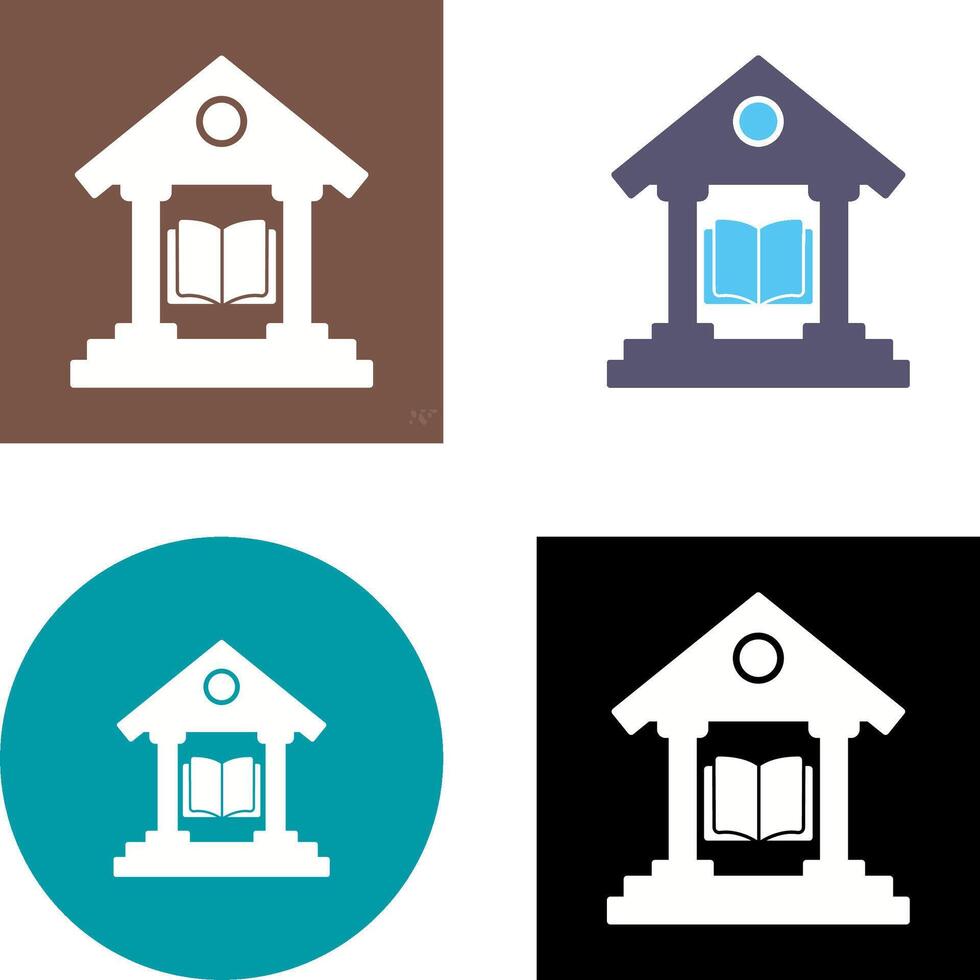Library Icon Design vector