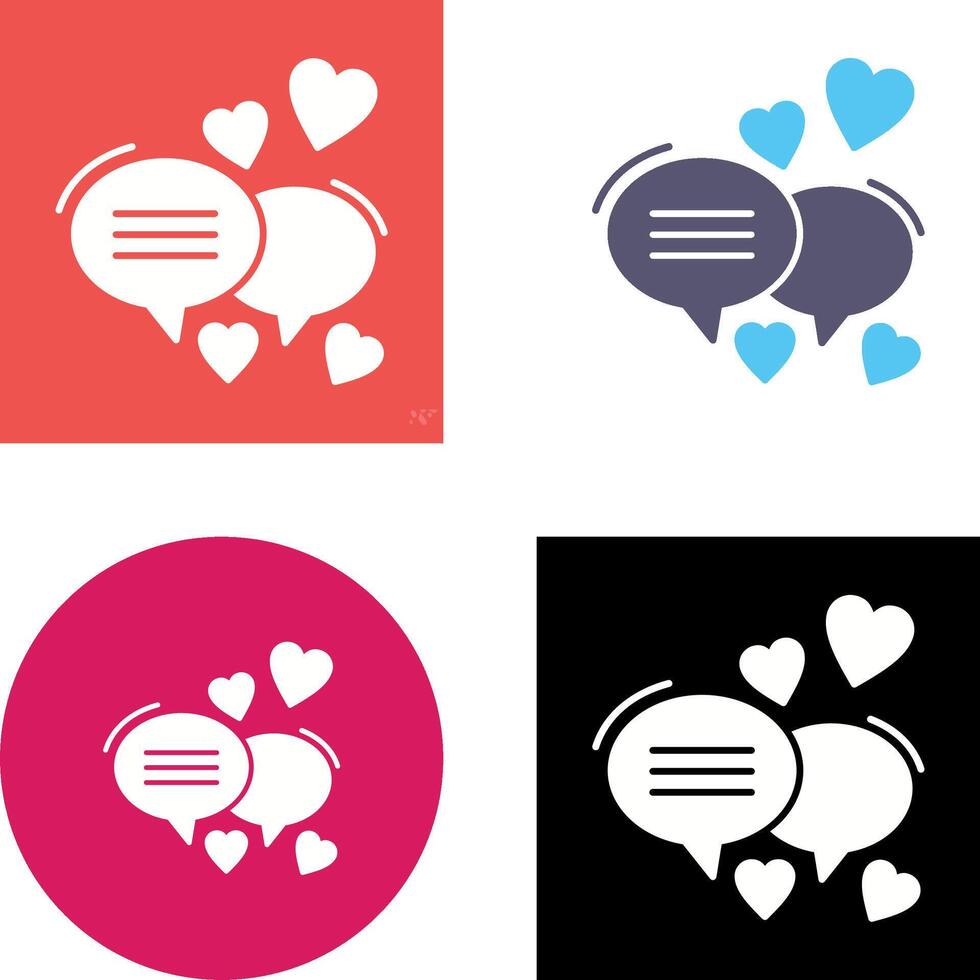 Love Chat Icon Design vector