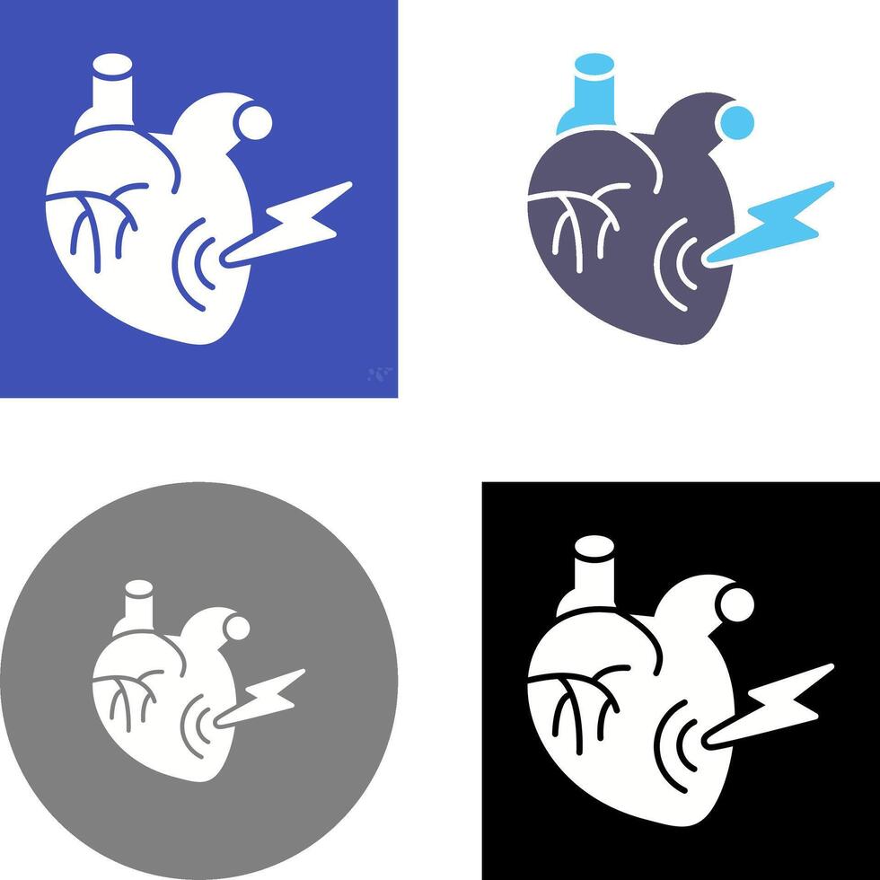 Heart Attack Icon Design vector