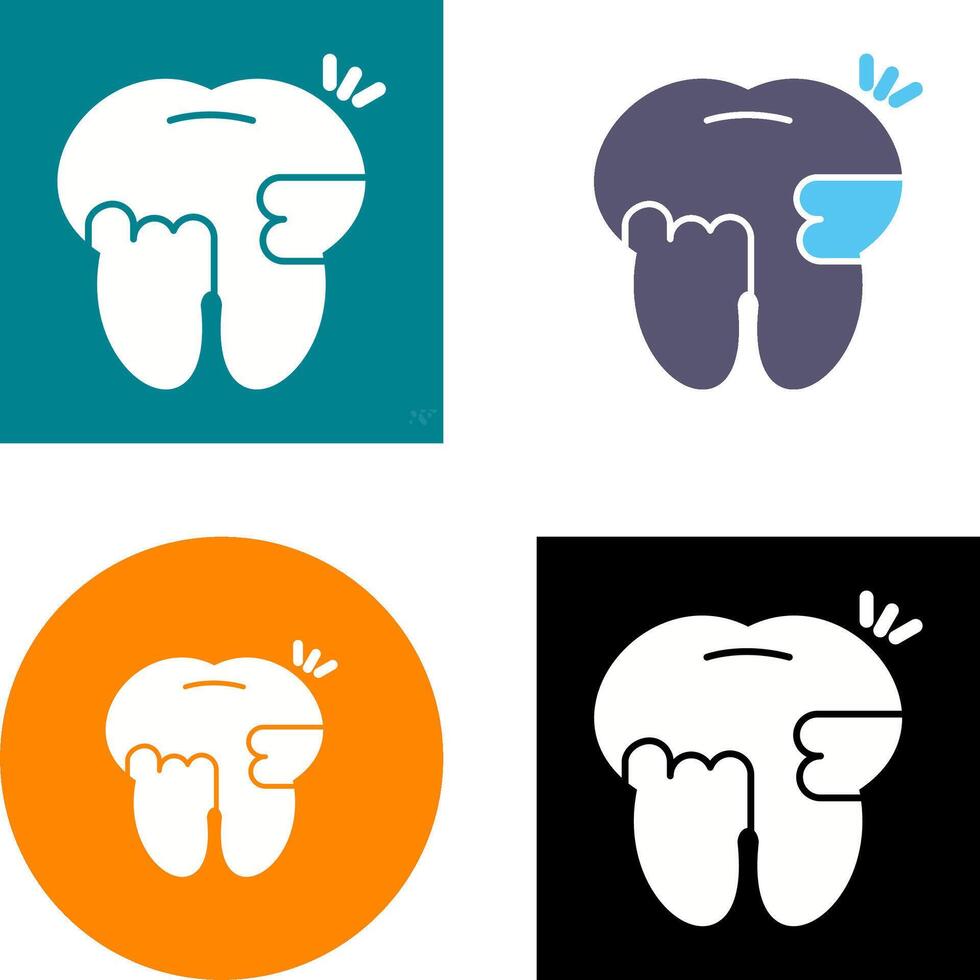 Toothache And Plaque Icon Design vector