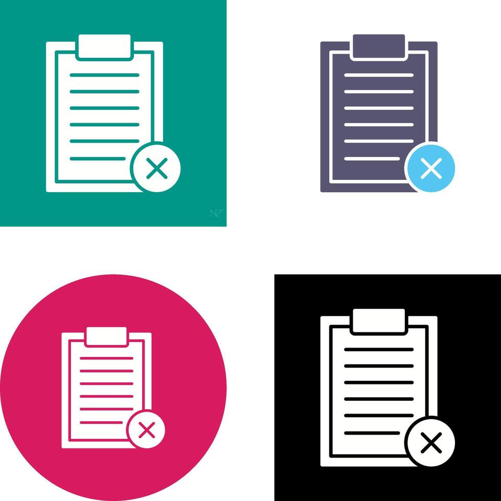 Rejected Icon Design vector