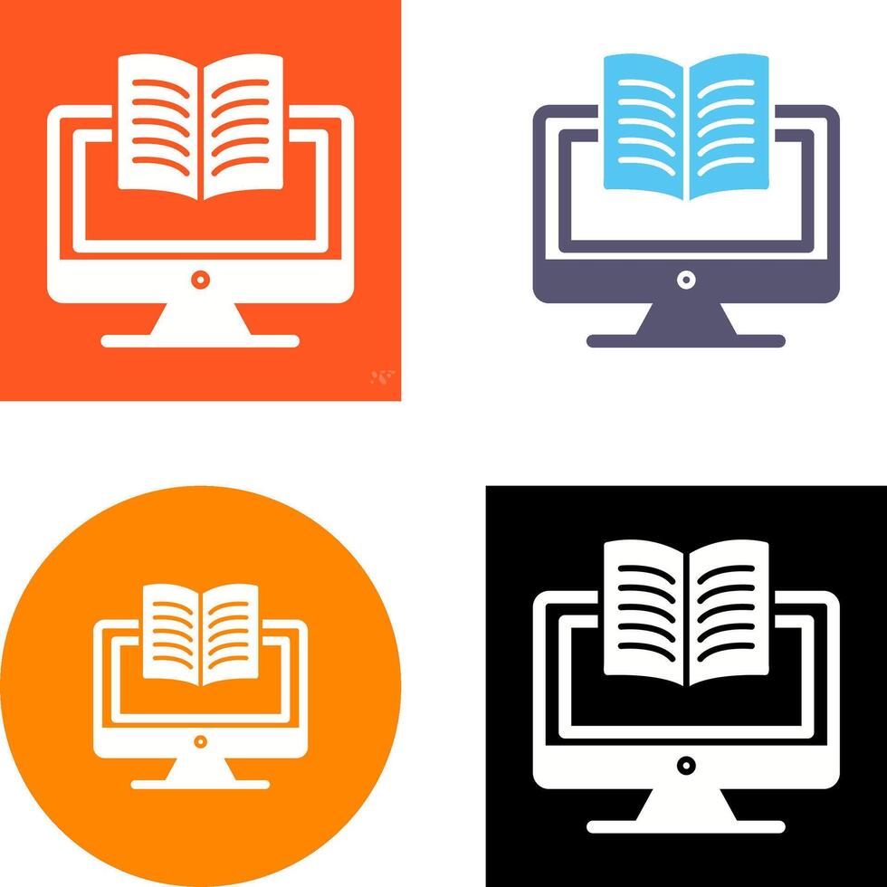 Digital Learning Icon Design vector