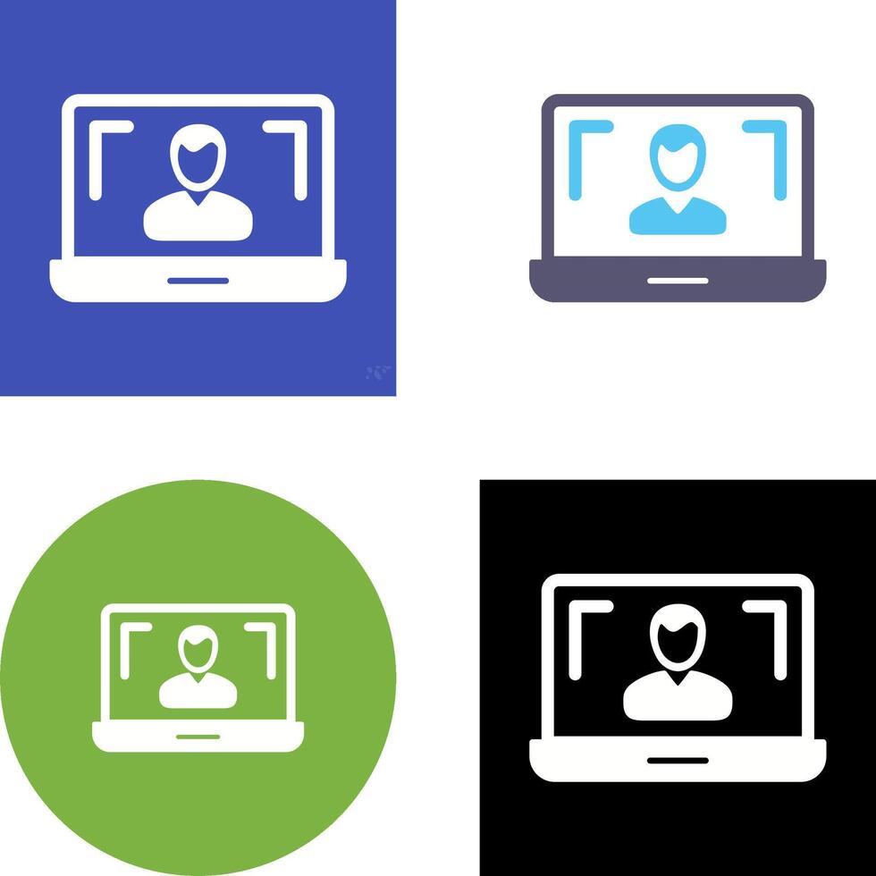 Online Lesson Icon Design vector