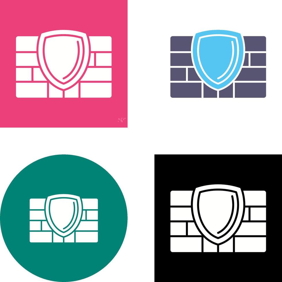 Firewall Icon Design vector