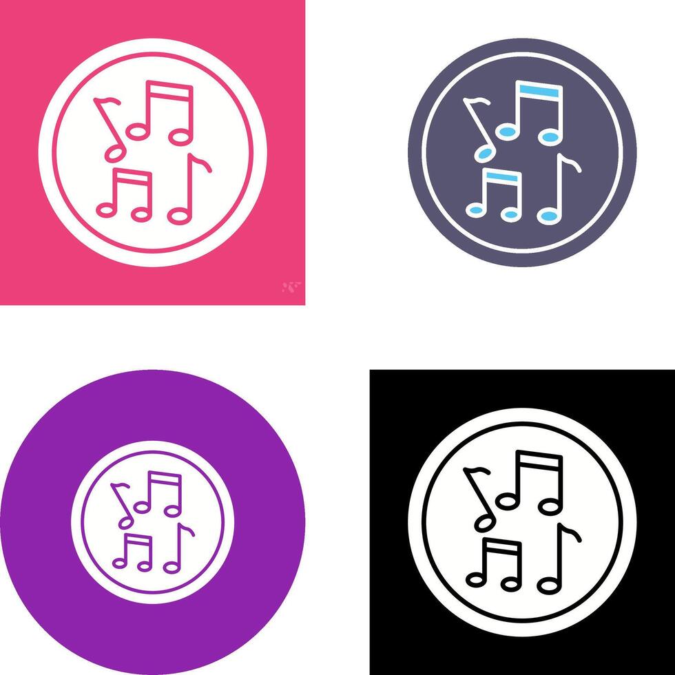 Musical Notes Icon Design vector
