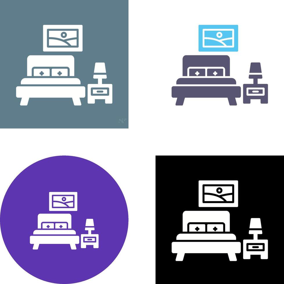 Bedroom Icon Design vector