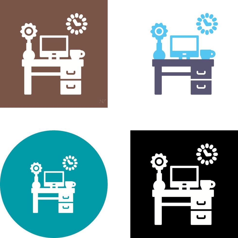 Work Table Icon Design vector