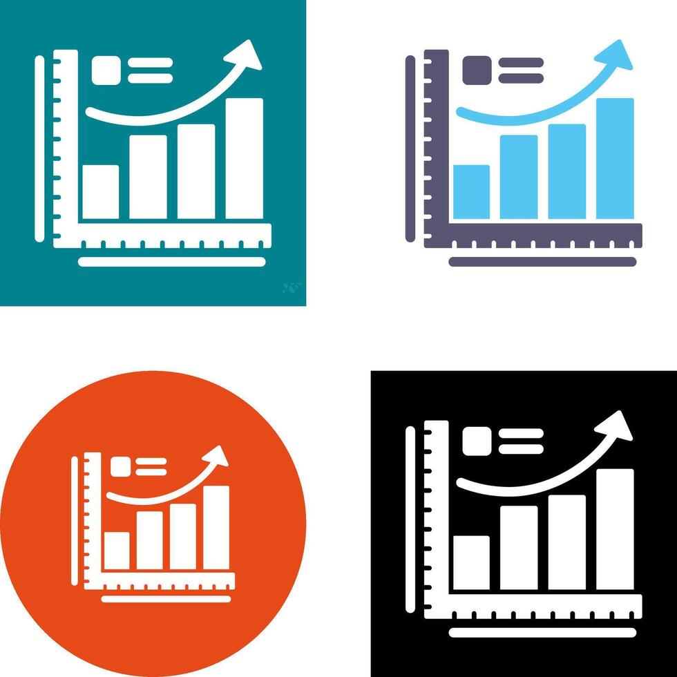Growth Chart Icon Design vector