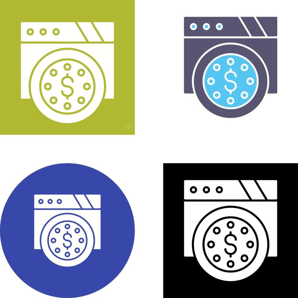 Dollar Coin Icon Design vector