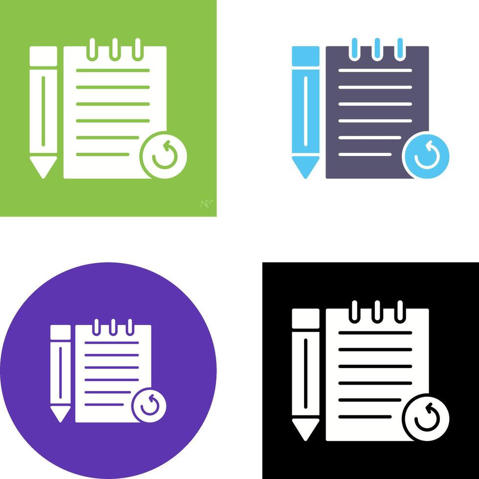 Rechecked Notes Icon Design vector
