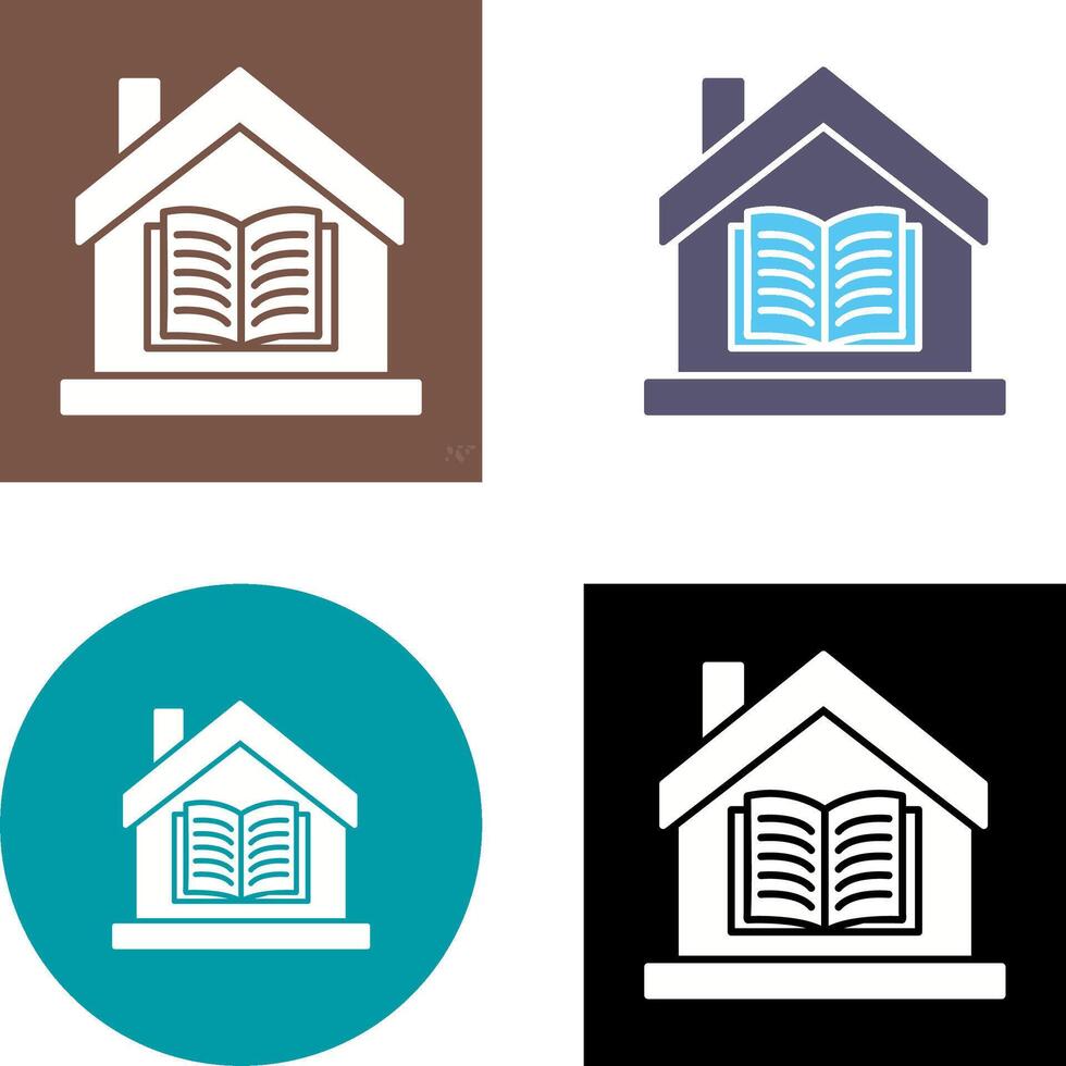 Homeschooling Icon Design vector
