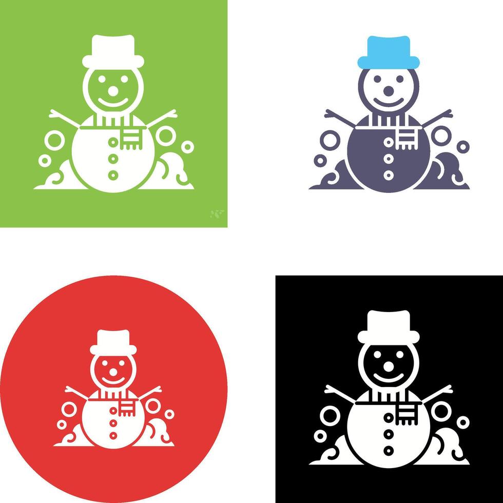 Snowman Icon Design vector